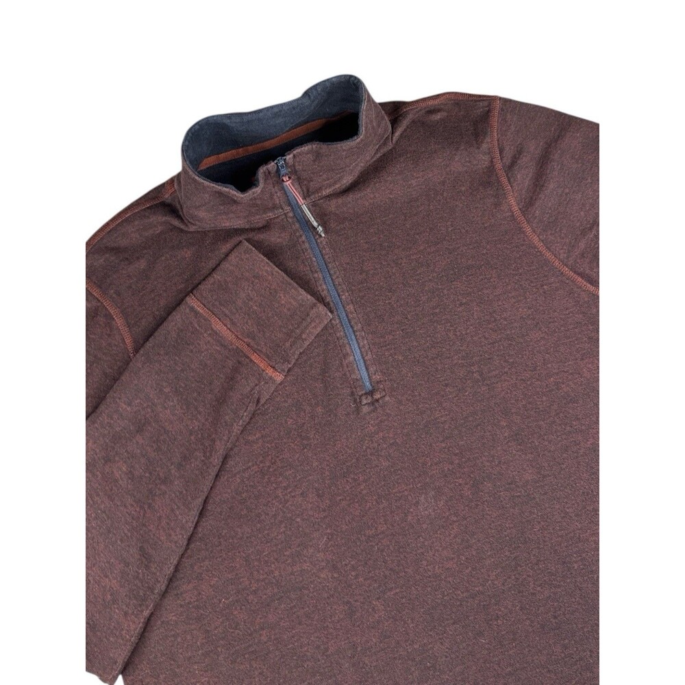 The North Face Men's Copperwood 1/4‎ Zip Performance Sweater Large Burgundy